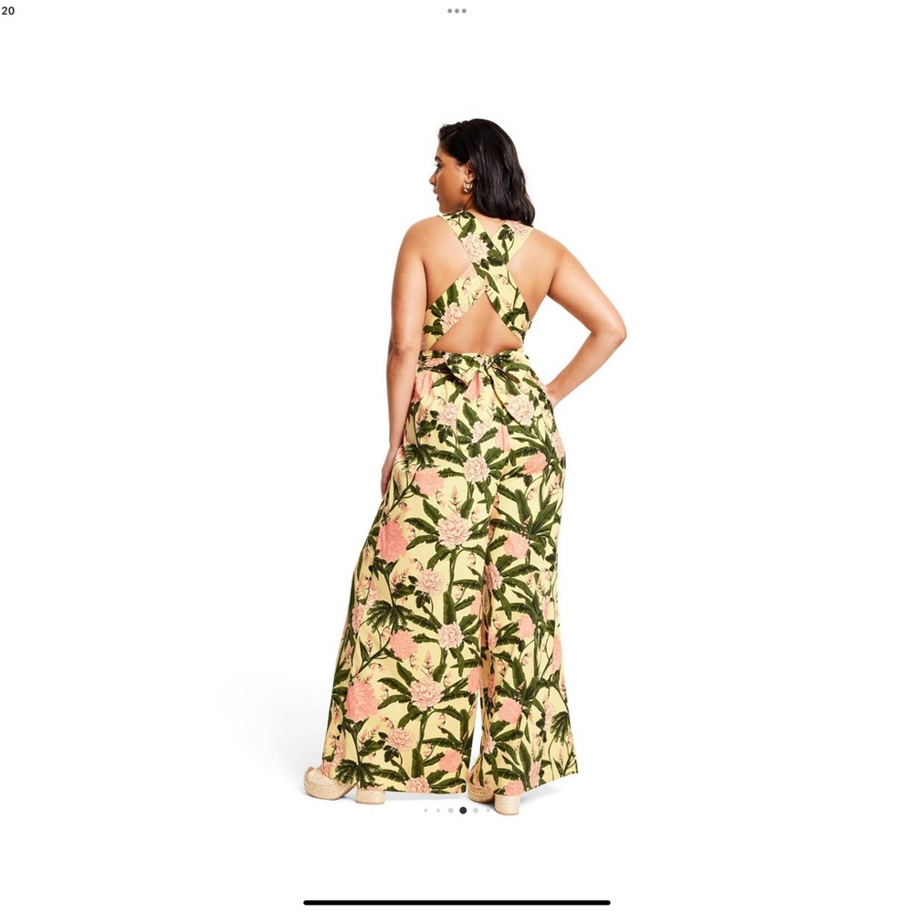 NWT Agua Bendita x Target Peony Botanical Print Jumpsuit - S - Picture 5 of 5